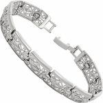 LIFETIME JEWELRY Filigree Bracelet for Women and Men 24k Real Gold Plated Charm